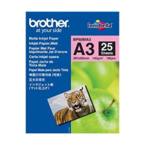 BROTHER Papel Inkjet Mate A3 25h 145g/m2 , Brother , BROBP60MA3 , 4977766661553